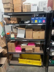 lot 7862019 image: 5 tier tear drop shelf 6ft x 4ft x 2ft (items not included)