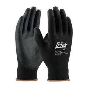 lot 7862042 image: big box of G-Tek GP Polyurethane-Coated Nylon Gloves Black - Extra Large