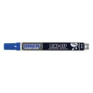 lot 7862052 image: retails $120.00 box of 12 Dykem 91105 Rinz Off TemporaryRemovable Marker, Medium Tip, Blue