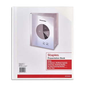 lot 7862070 image: big box of Staples Letter Clear Cover Presentation Book White (21618CC10555) ST21618-CC