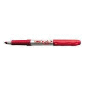 lot 7862127 image: Bic Marking Fine Tip Permanent Marker Rambunctious Red Dozen GPM11RD