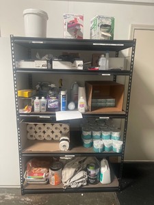 lot 7862205 image: 5 tier rack tear drop style, 6ft x 4ft x 2ft items not included