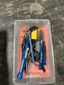 lot 7862217 image: Misc Box of Allen Wrenches and other misc tools