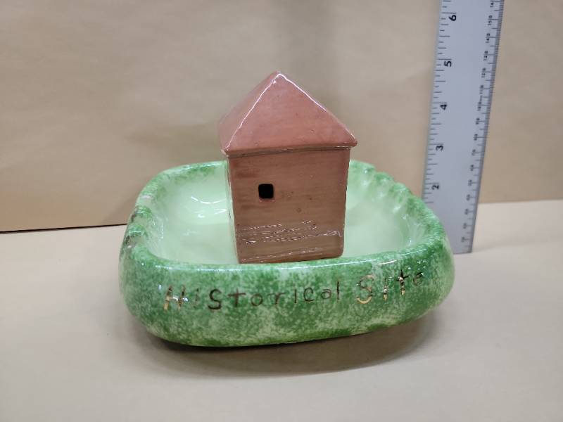lot 12481 image: Vintage Fort Scott Kansas Ceramic Ashtray