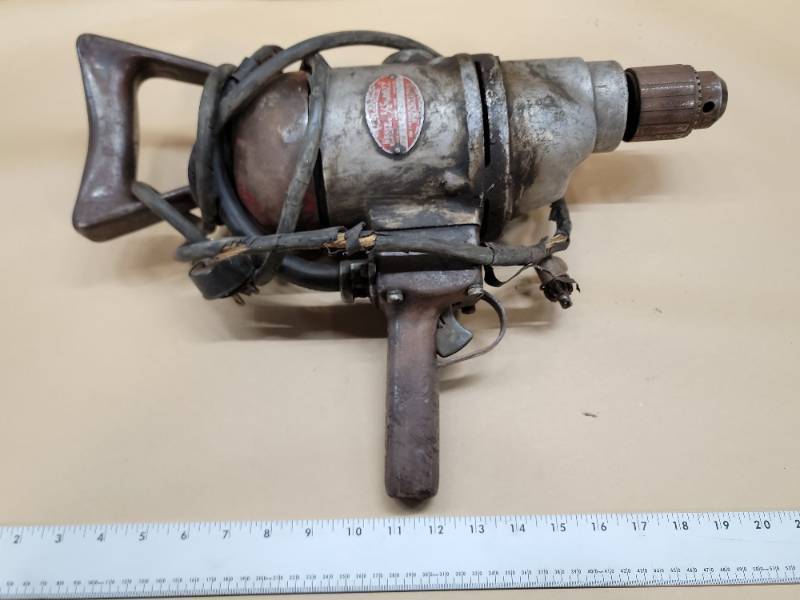 lot 12515 image: Vintage Heavy Duty Electric Drill