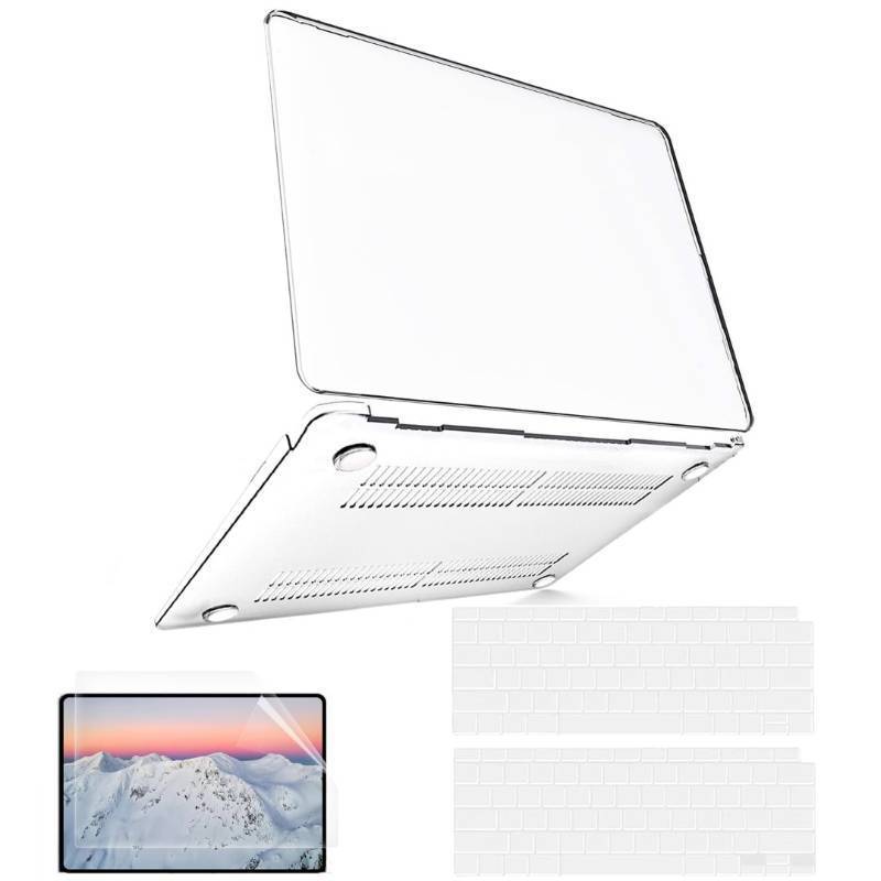 lot 25219 image: B BELK Compatible with MacBook Air 13 inch Case 2022 2021 2020-2018 Release A2337 A2179 A1932, MacBook Air M1 Case  2 Keyboard Covers  Screen Protector, Crystal Clear