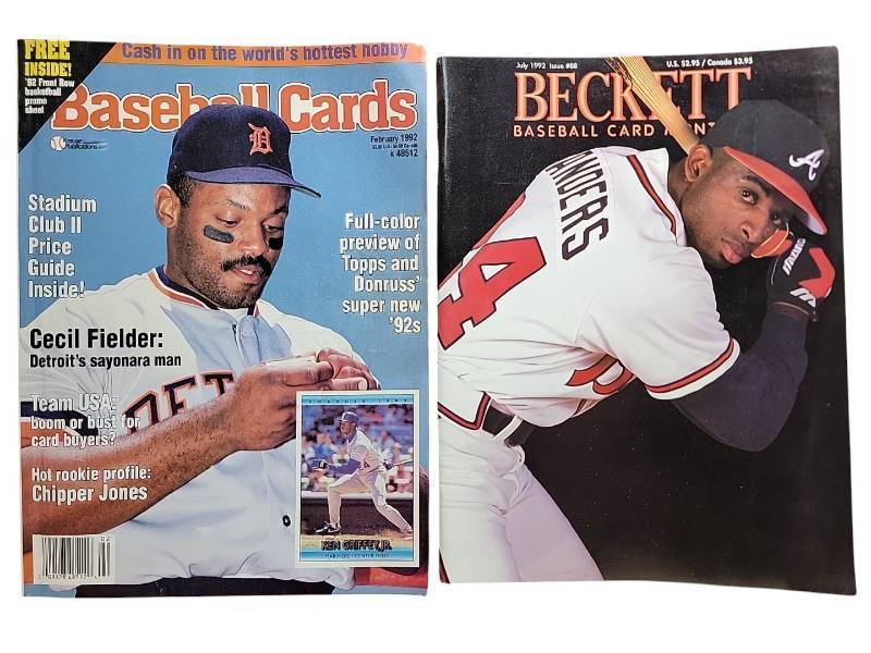 lot 19348 image: 1992 Baseball Cards Magazine & Beckett Price Guide Bundle