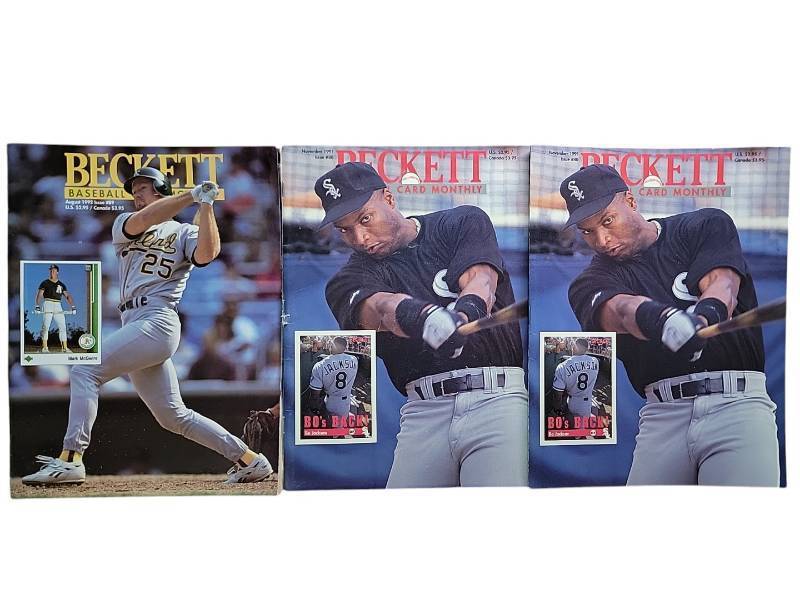lot 19350 image: Vintage Beckett Baseball Card Monthly Magazines 1991-1992