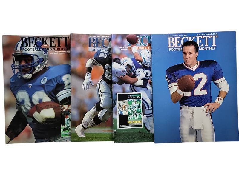 lot 19352 image: Vintage Beckett Football Card Monthly Magazines 1991-1992 Collection