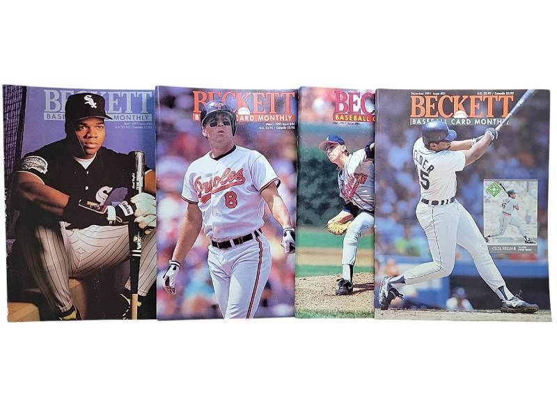 lot 19408 image: Vintage Beckett Baseball Card Monthly Magazines 1991-1992 Collection