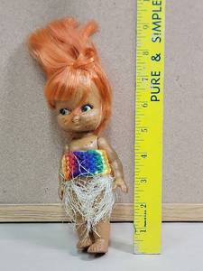 lot 8701 image: Vintage Rainbow Hula Troll Doll