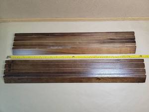 lot 19419 image: Vintage Mexican Wood Slat Window Blinds