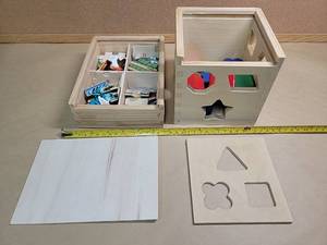 lot 19421 image: Wooden Shape Sorter Puzzle Box Set