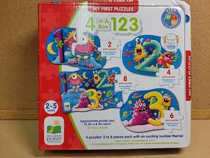 lot 19424 image: My First Puzzles 123 Learning Set - 4 in 1 Box