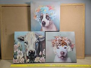 lot 30004 image: Floral Pet Portrait Canvas Collection