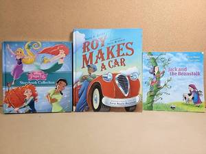 lot 30011 image: Childrens Picture Book Collection - Disney Princess, Roy Makes a Car, and Jack and the Beanstalk