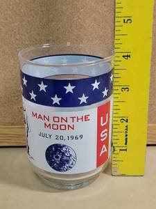 lot 30019 image: Apollo 11 Moon Landing Commemorative Glass