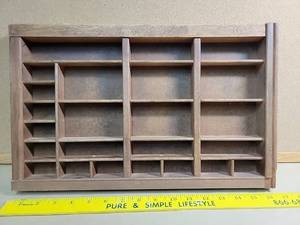 lot 30025 image: Vintage Wooden Printers Type Tray