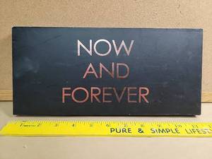lot 30027 image: NOW AND FOREVER Wall Decor Sign