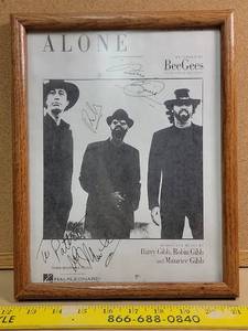 lot 30077 image: Signed Bee Gees Alone Sheet Music