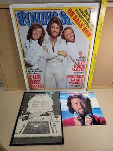 lot 30079 image: Vintage Bee Gees Collection - 1977 Rolling Stone Magazine & Memorabilia