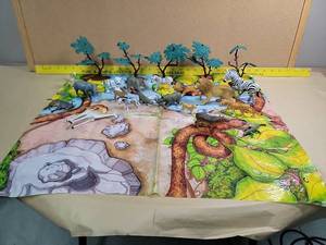 lot 30081 image: Safari Animal Figurine Play Set with Landscape
