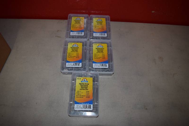 lot 55 image: 5 Boxes Handi-Man Marine Machine Screw Assortment