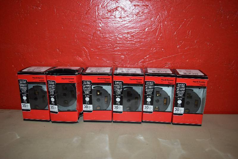 lot 85 image: 6 Pass & Seymour Flush Mount Dryer Outlets