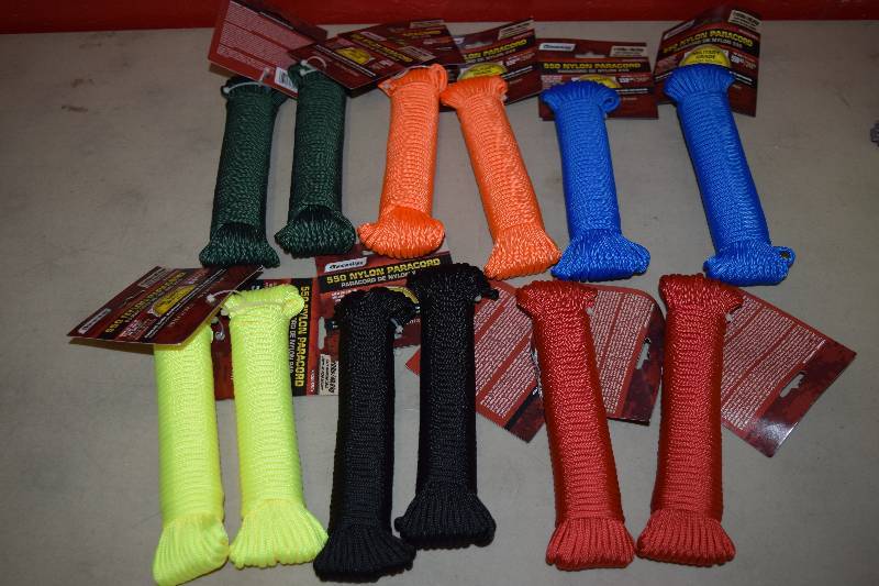 lot 119 image: 12 Rolls 550 Nylon Paracord