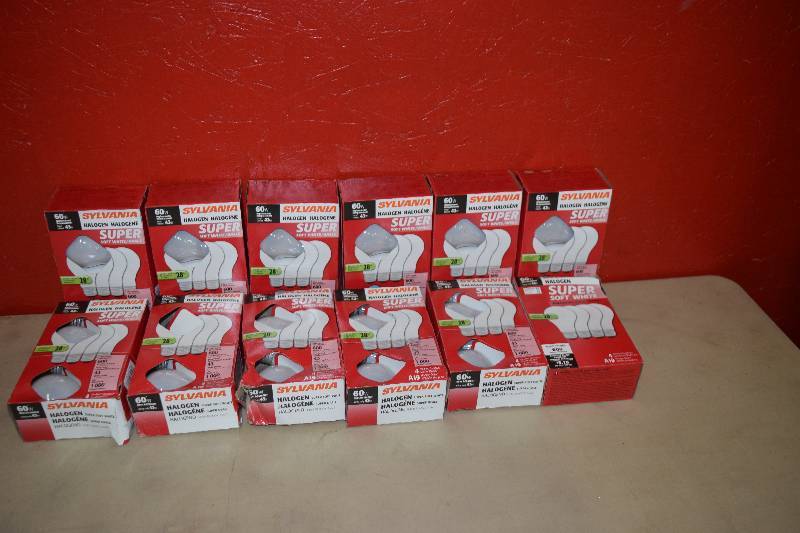 lot 160 image: 43 Sylvania Halogen Super Soft White Bulbs