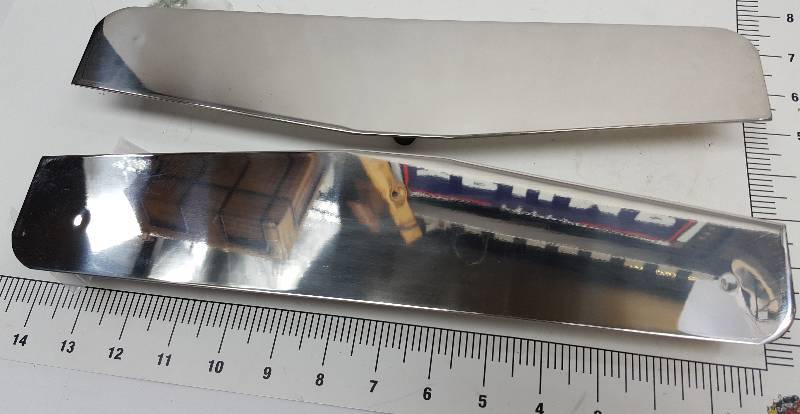 lot 6565 image: New set of 14 polished stainless steel Anti Sail truck flap weights.