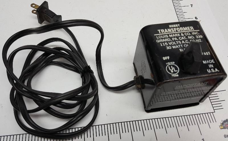 lot 6568 image: Louis Marx Hobby model train variable speed control box in excellent condition.