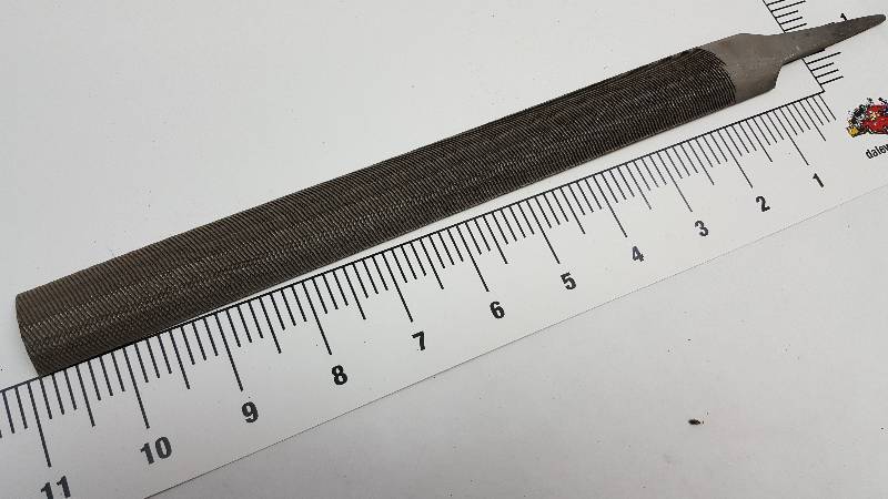 lot 5416 image: New Nicholson Black Diamond 10 overall length Half Round double cut Bastard File made in Brazil