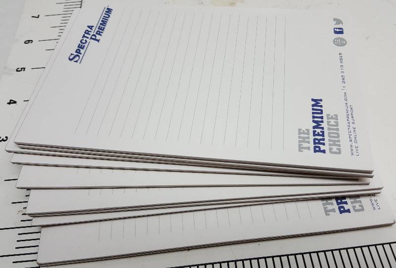 lot 6949 image: Nice bundle of 10 individual 4 X 6 handy note pads with lines and hard back to make it easy for writing.  Each note pad has 20 sheets