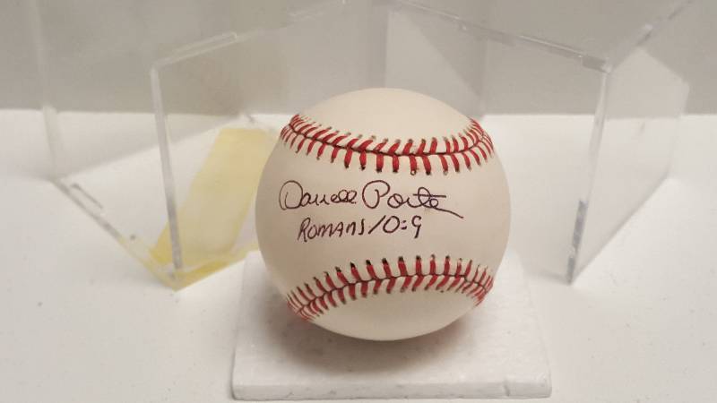 lot 1145 image: Darrell Porter Autographed Rawlings Official American League Baseball KC Royals w COA