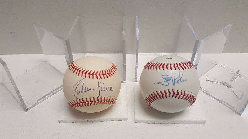 lot 1159 image: Ruben Sierra & Scott Rolen Autographed Rawlings Official League Baseballs Cincinnati Reds