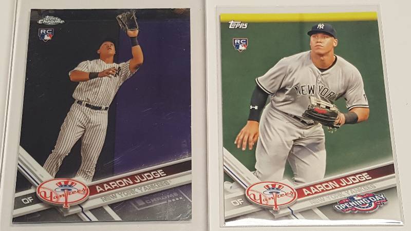 lot 1187 image: 2017 Topps Chrome Aaron Judge #169 Rookie Card New York Yankees Phenom  Bonus