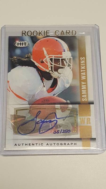 lot 1194 image: Sammy Watkins Autographed Rookie Football Card Limited Edition Kansas City Chiefs