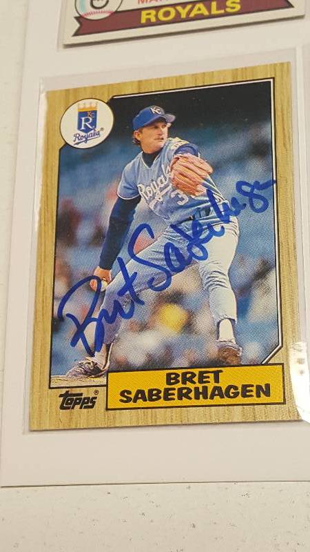  Bret Saberhagen Autographed Kansas City White XL