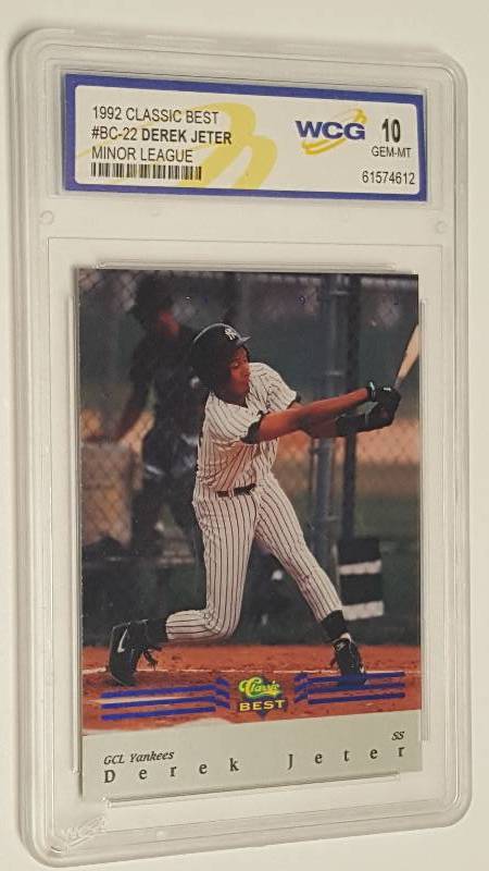 lot 1200 image: Derek Jeter 1992 Classic Best #22 Minor League Rookie Card Graded WCG Mint
