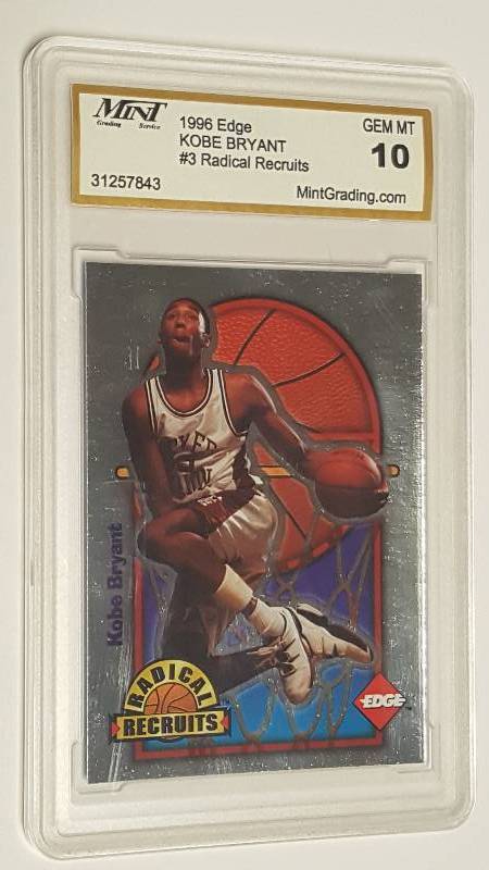 lot 1208 image: Kobe Bryant 1996 Score Board Insert Rookie Card Lakers HOFer Graded WCG Mint