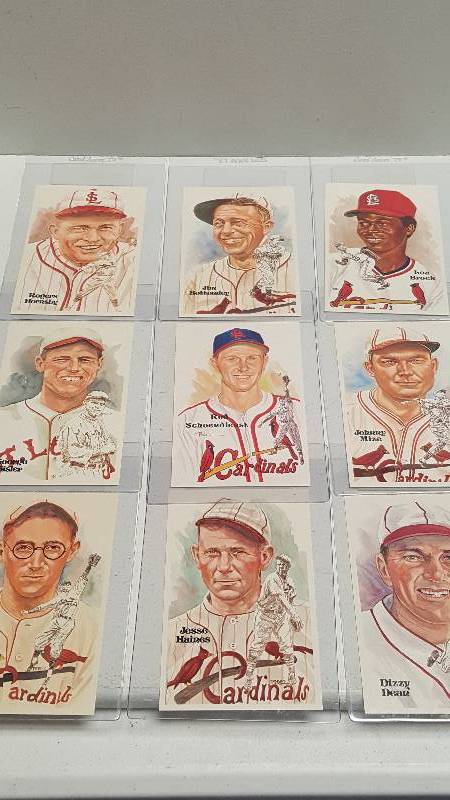 lot 1219 image: St. Louis Cardinals 1980 Hall of Fame Postcard Lot of 9 Limited Edition Cooperstown NY