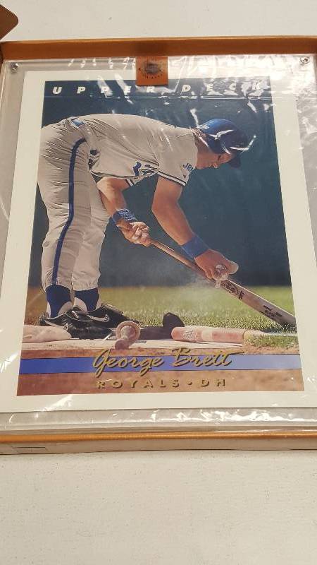 lot 1293 image: George Brett 1993 Upper Deck Jumbo UDA Kansas City Royals Baseball Card New