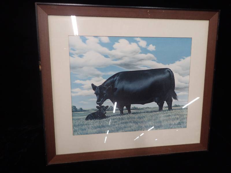 lot 2228 image: Frank C Murphy Print Cow and Calf
