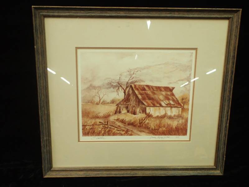 lot 2230 image: J Maygers Old Barn Olathe  Print 650