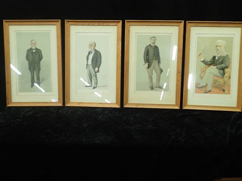 lot 2237 image: 4 Lithographs of Eiffel, Rothchild, Carnegie, and