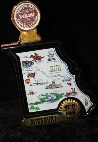 lot 2293 image: Limited Edition Missouri Sesquicentennial Commemorative McCormick Decanter with Contents (1970)