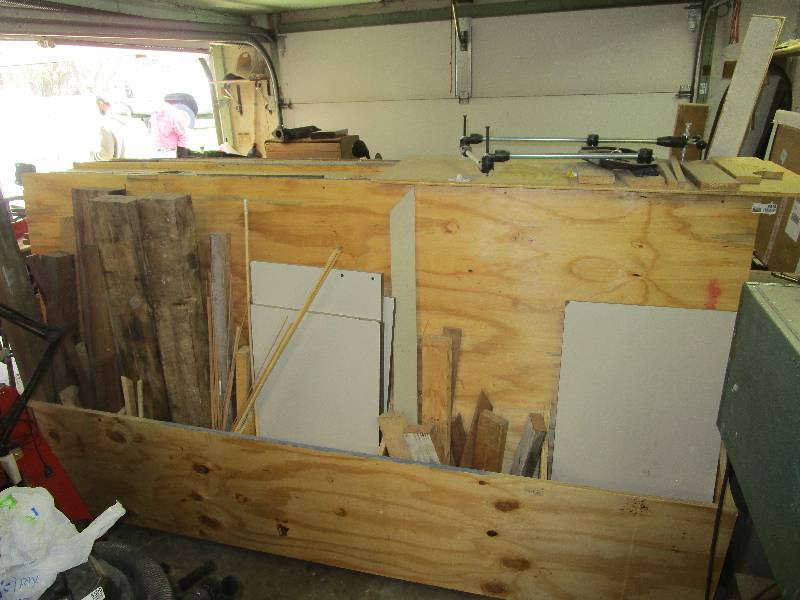 lot 8518 image: Rolling Lumber Rack Contents Included