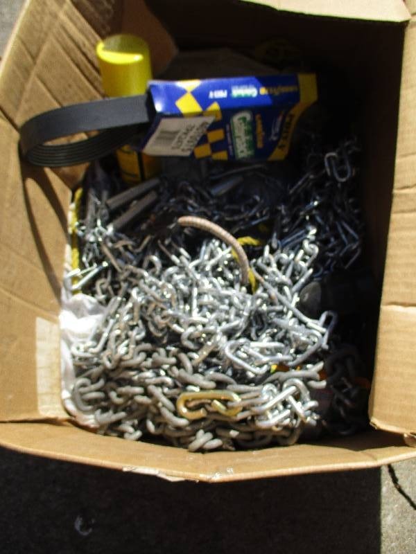 lot 8563 image: Box of Chains and more
