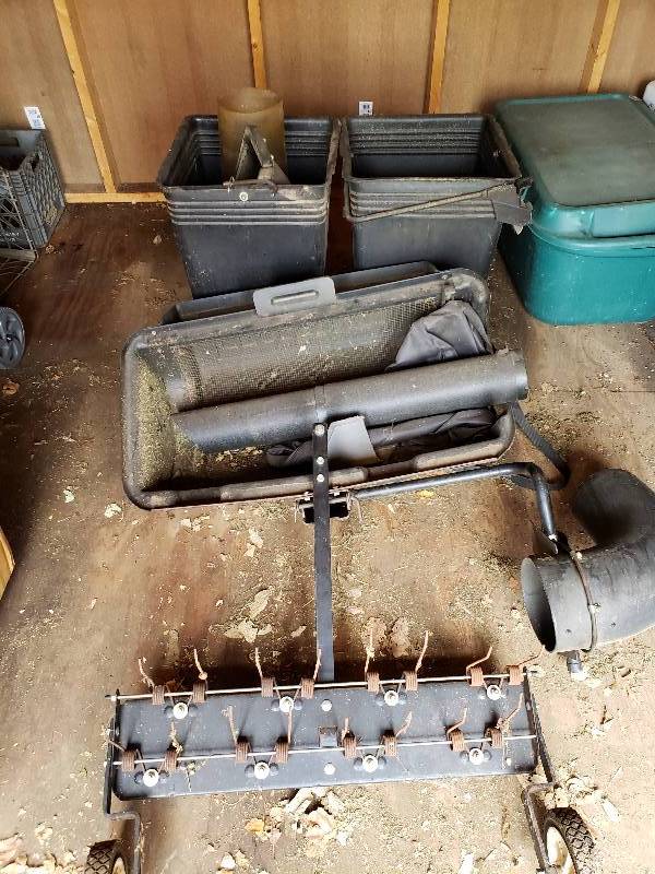 lot 10687 image: Riding Lawnmower Attachments